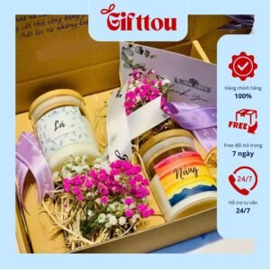 Quà tặng nến thơm mix túi chườm (TẶNG TÚI) tặng sinh nhật ( bạn gái bạn trai ) GIFTOU